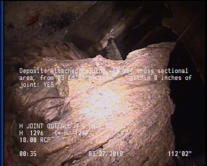Deposits Attached Ragging, 35 %of cross sectional area, from 03 to 09 o'clock, , within 8 inches of joint: YES