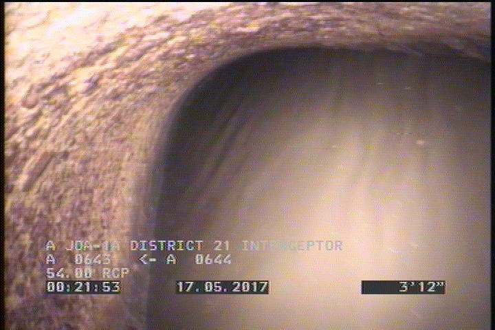 Deposits Attached Grease, 5 %of cross sectional area, from 03 to 09 o'clock, , within 8 inches of joint: YES