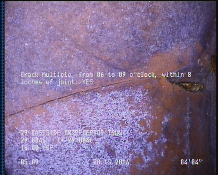 Crack Multiple, from 06 to 09 o'clock, within 8 inches of joint: YES