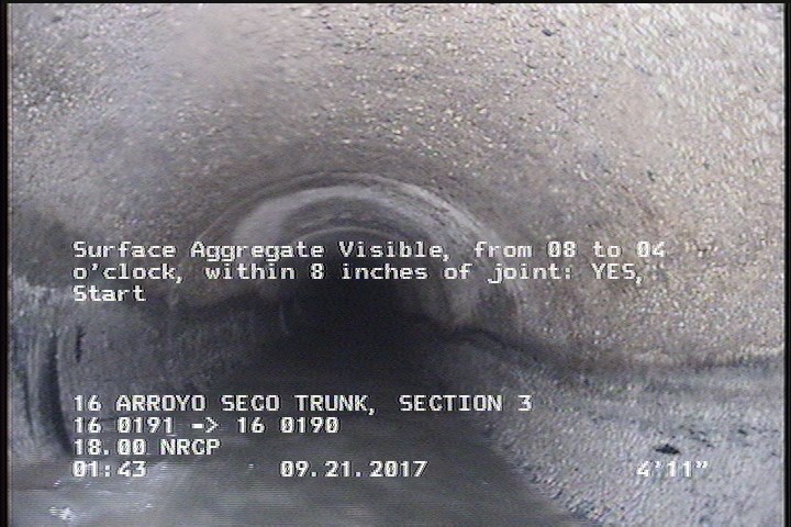 Surface Aggregate Visible, from 08 to 04 o'clock, within 8 inches of joint: YES, Start