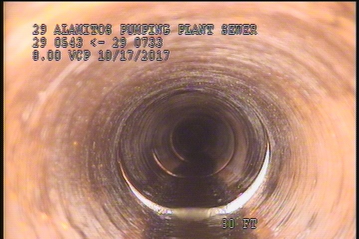 Survey Abandoned - DUE TO OFFSET JOINT, ZOOMED APPROX 100' U/S OF MH 543
